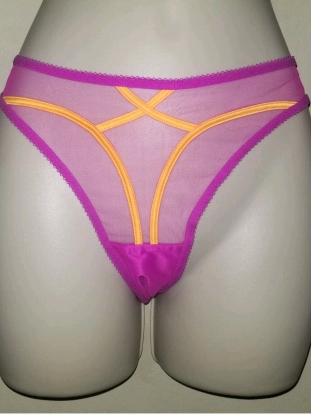 Honey Birdette Saskia Brief Magenta with Orange size L and XL NWT